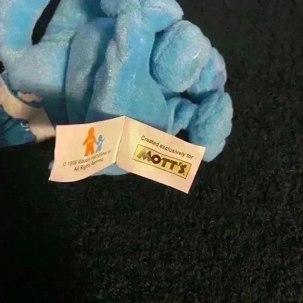 Vintage Blue Clues Small Plush Dog Made for Motts with Party Hat 1998 Viacom 4” - Picture 7 of 7